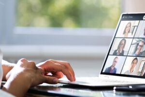 Videokonferenz-Webinar-Anruf